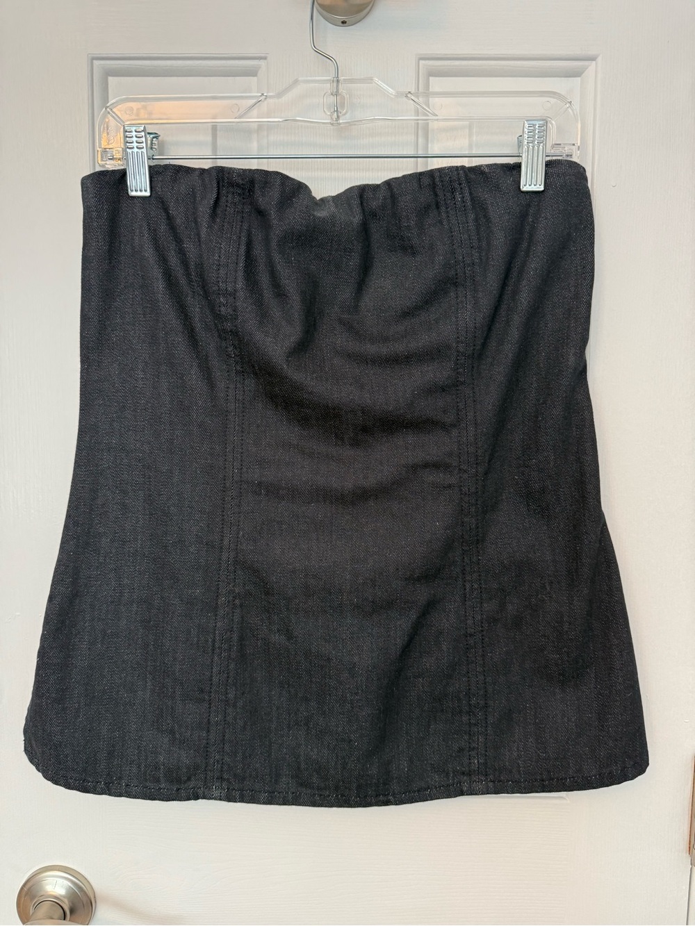 Zara | Strapless Denim Tube Top | Dark Wash | Size M